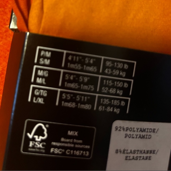 Orange and yellow ombre Sunrise footless tights leggings made in Italy NWT - Picture 4 of 4